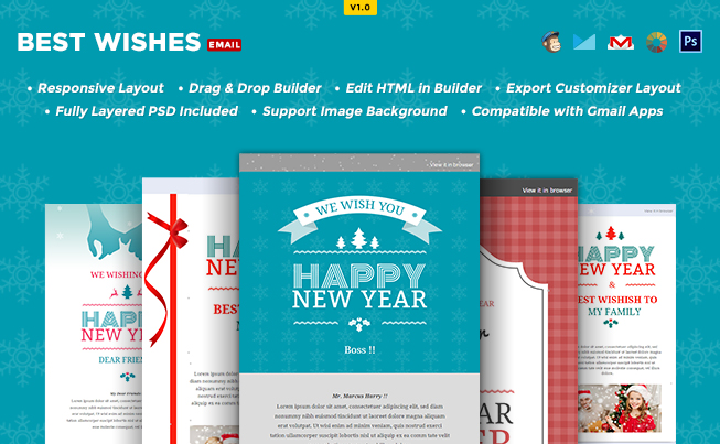 Best Wishes HTML Email Template: Buy Premium Best Wishes HTML Email