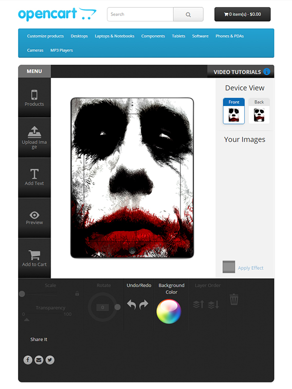Skin Designing Tool For Preparing Marvelous Skins For Mobiles & Laptops