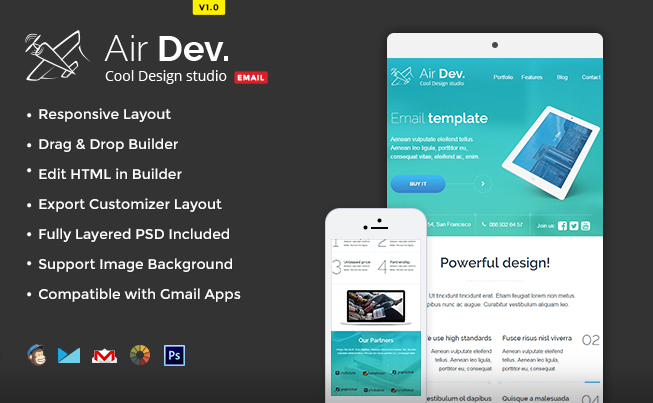 Airdev email template