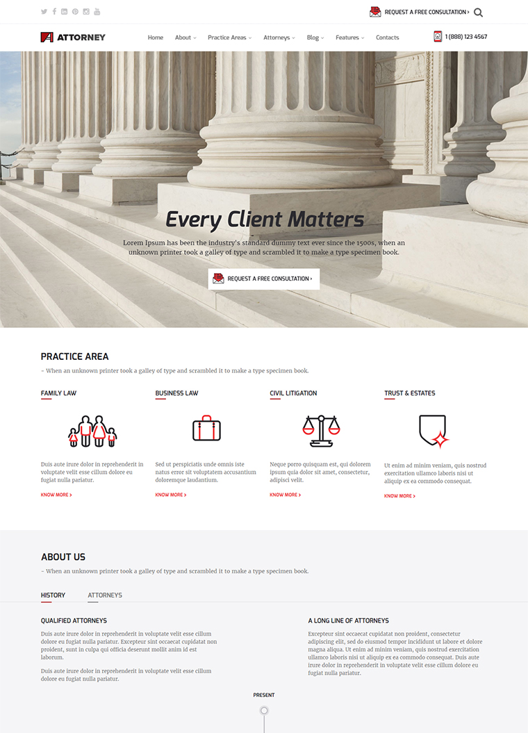 Attorney HTML5 Template