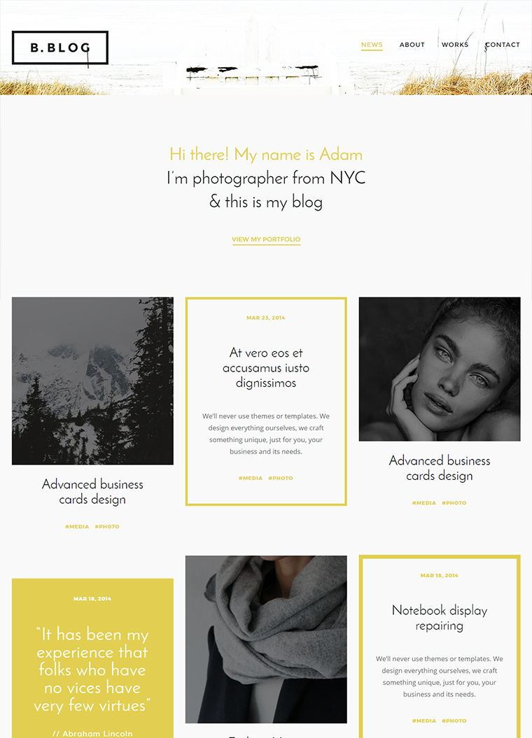 B Blog HTML Blog Template: Buy Premium B Blog HTML Blog Template