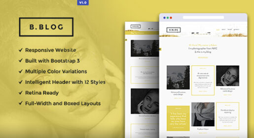 B- Blog – HTML Blog Template