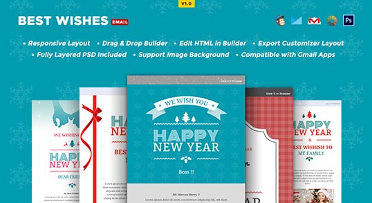 Best Wishes HTML Email Template: Buy Premium Best Wishes HTML Email