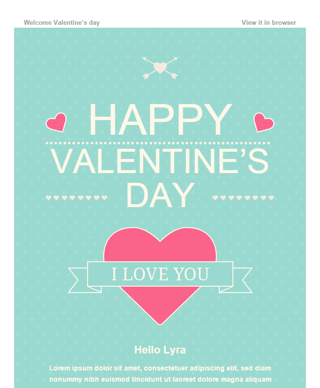 Enjoy Litmus Tested Happy Valentine Wishes Email Template