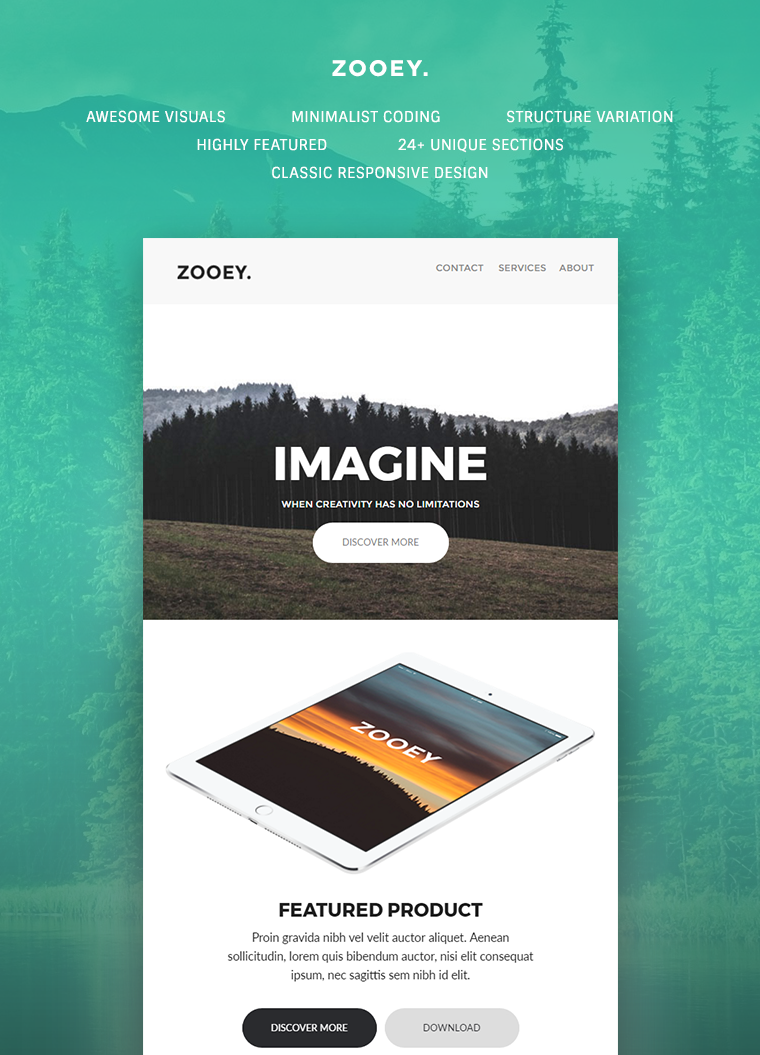 Zooey HTML Email Template