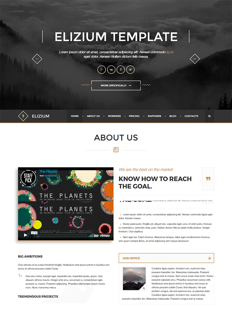 Elizium HTML5 Template