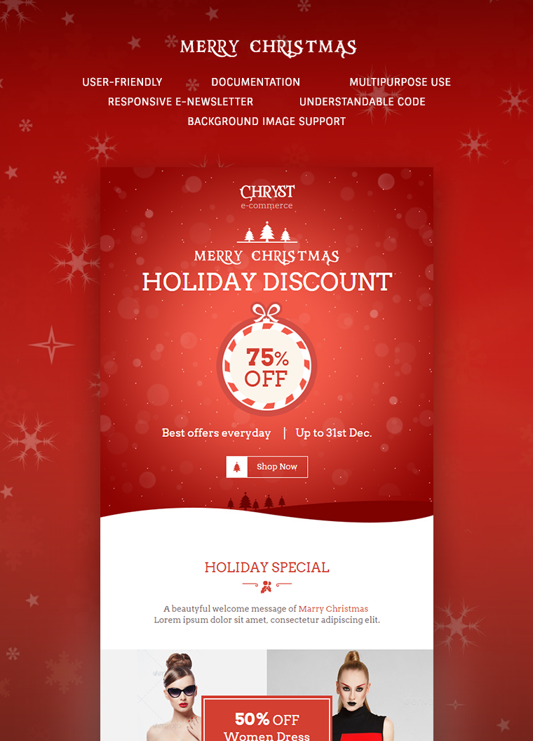 Holiday Sales Email Template