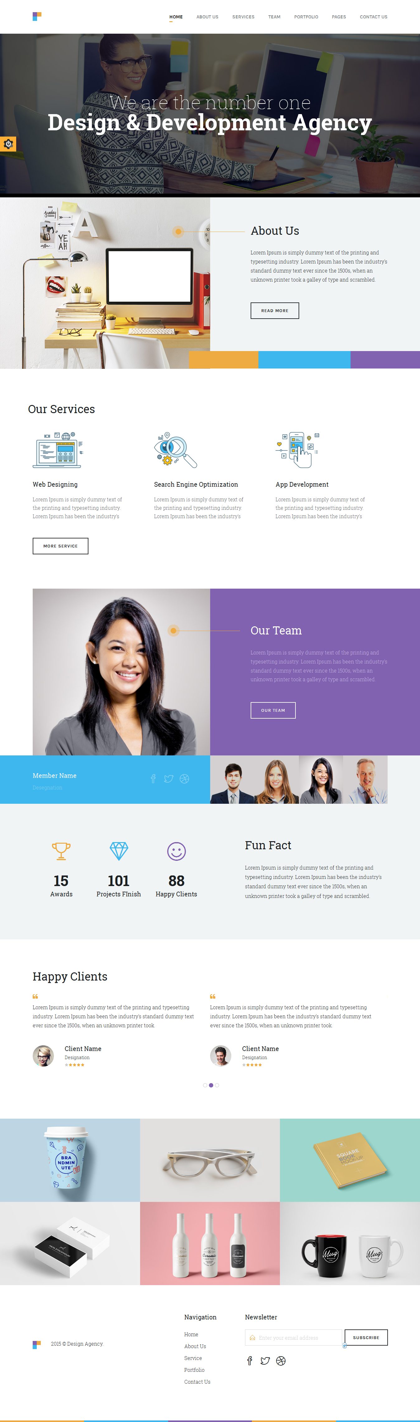 Revolution Slider Supported Digital Agency HTML5 Template