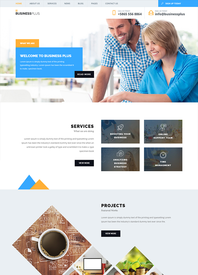 Business Plus Corporate WordPress Theme