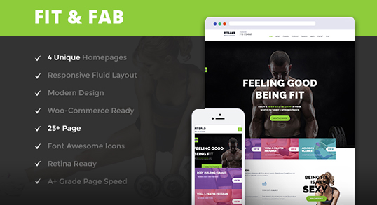 Fitness WordPress Theme