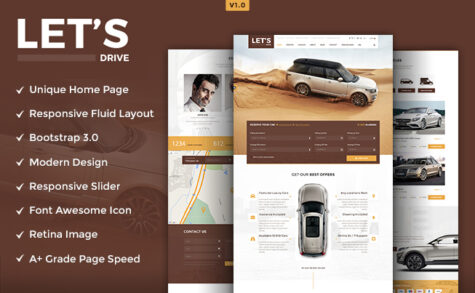 Let’s Drive PSD Template
