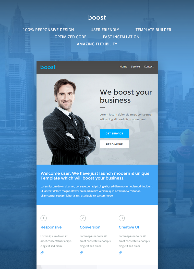 template update business Corporate Newsletter B2B Boost Boost Buy Premium Template: