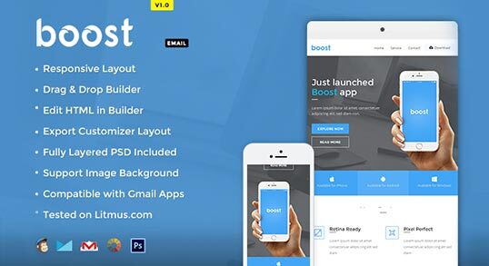 Boost – App Promotional Email Template