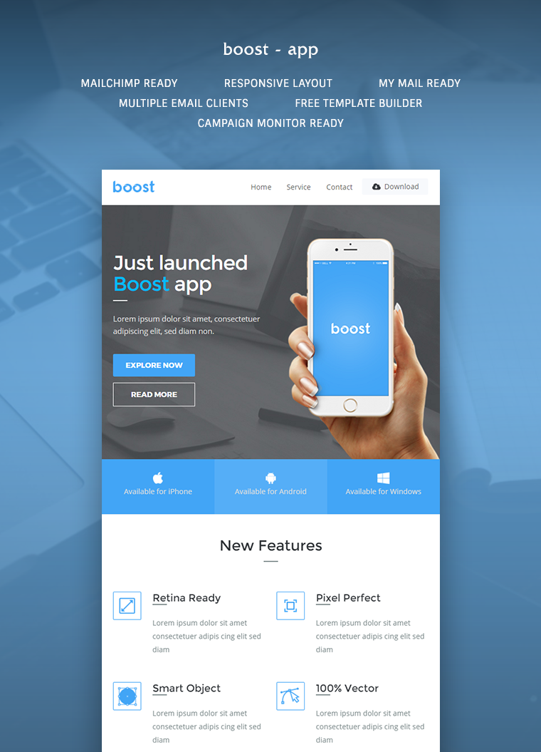 Boost – App Promotional Email Template