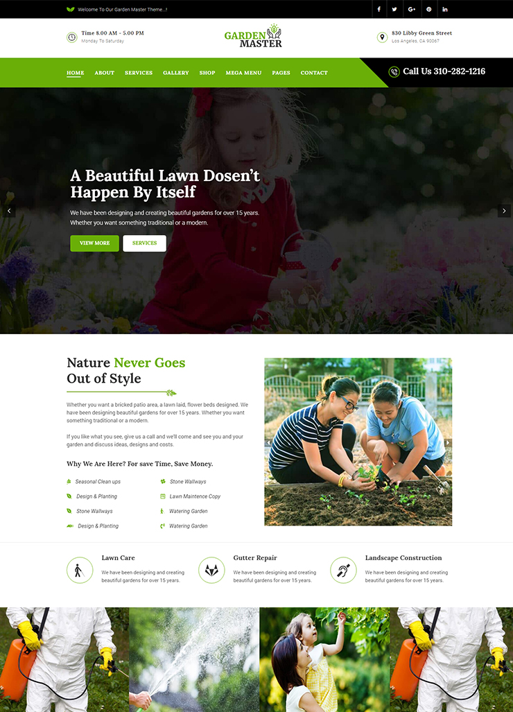 Gardening WordPress Theme